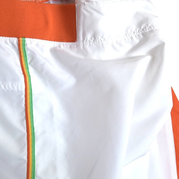 Nike White Orange Longline Y2K Vibe Shorts Women’s M Streetwear - Picture 4 of 10